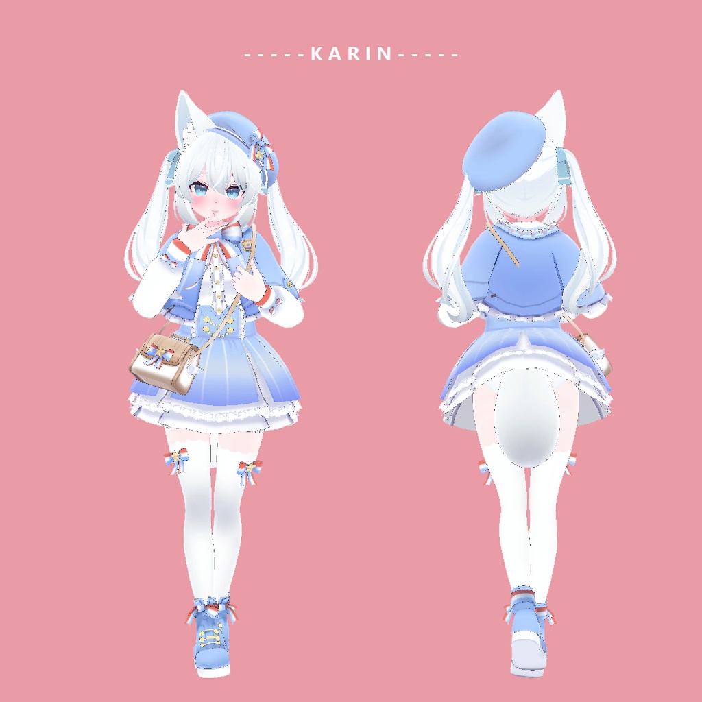 【こまどアバター対応】水色ゴシックスカート/Aqua Gothic Skirt