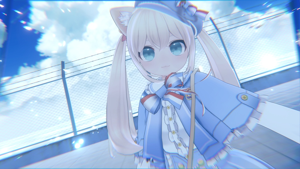 【こまどアバター対応】水色ゴシックスカート/Aqua Gothic Skirt