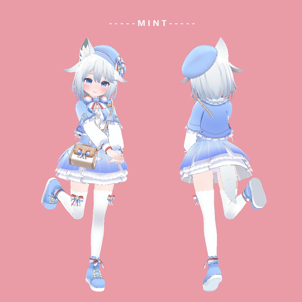 【こまどアバター対応】水色ゴシックスカート/Aqua Gothic Skirt