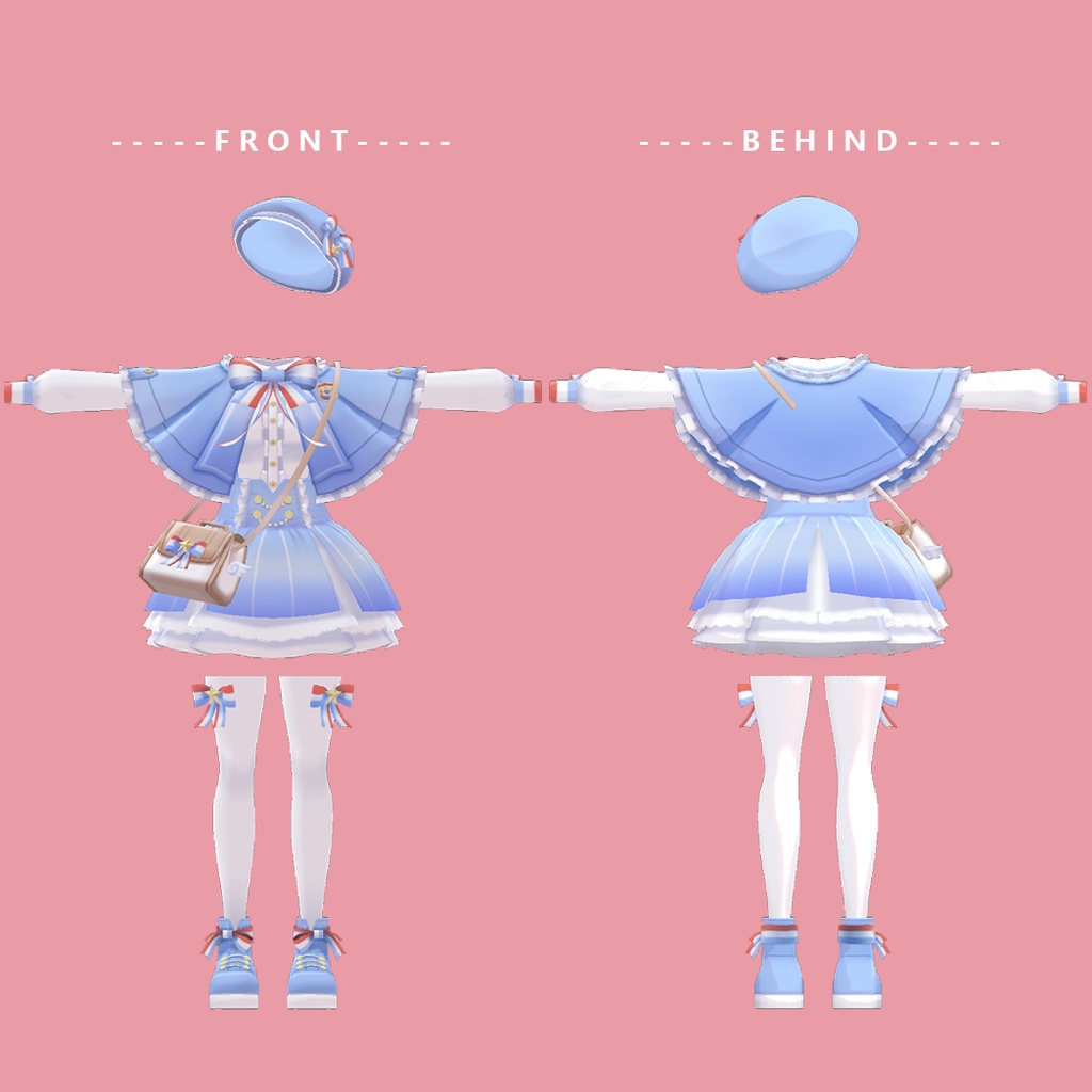 【PB対応】【チセちゃん専用】水色ゴシックスカート/Aqua Gothic Skirt