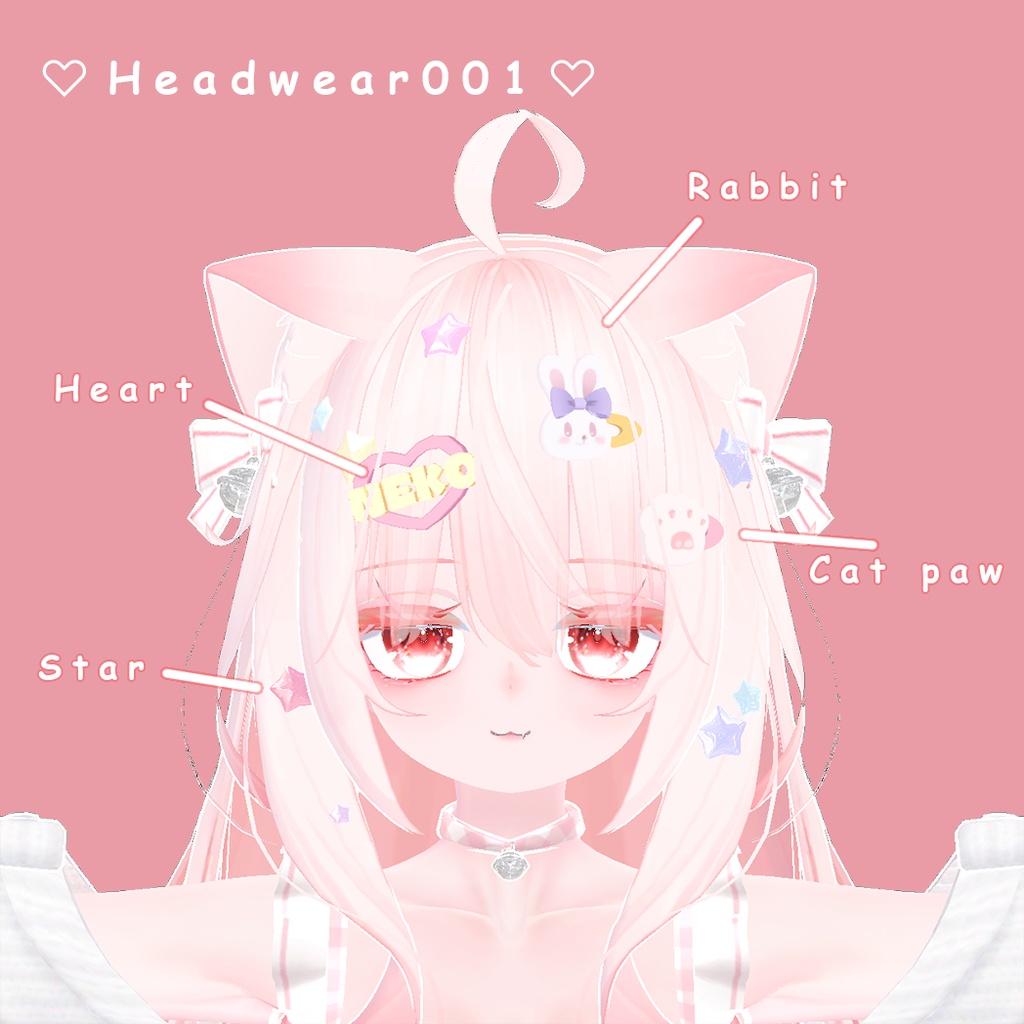 【舞夜ちゃん専用】Headwear 001/ヘアアクセサリー -- vrchat用