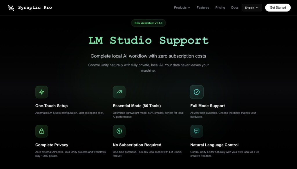 Synaptic AI Pro for Unity -自然言語でUnityを操作