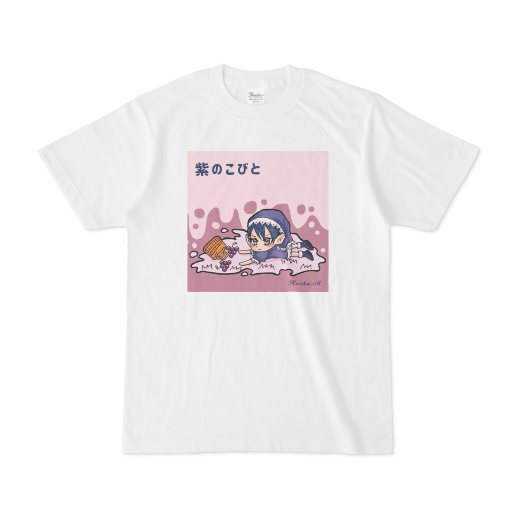 紫のこびとTシャツ白