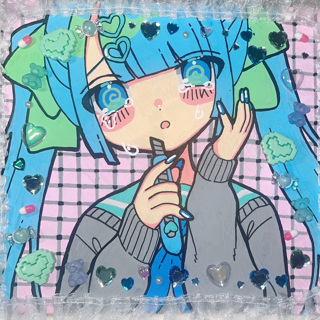 色紙アナログイラスト