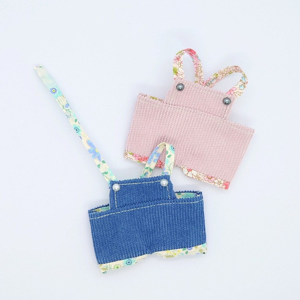 【ぬい用】コーデュロイサロペット(花)