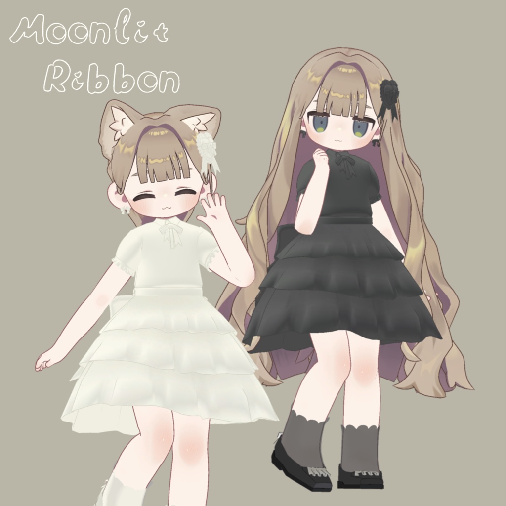 【FREE/無料あり】Moonlit Ribbonフリルドレス【Kipfel/キプフェル対応衣装】