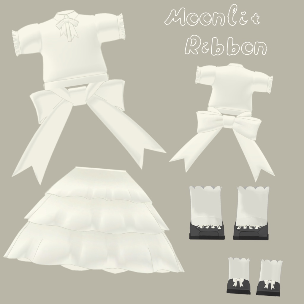 【FREE/無料あり】Moonlit Ribbonフリルドレス【Kipfel/キプフェル対応衣装】