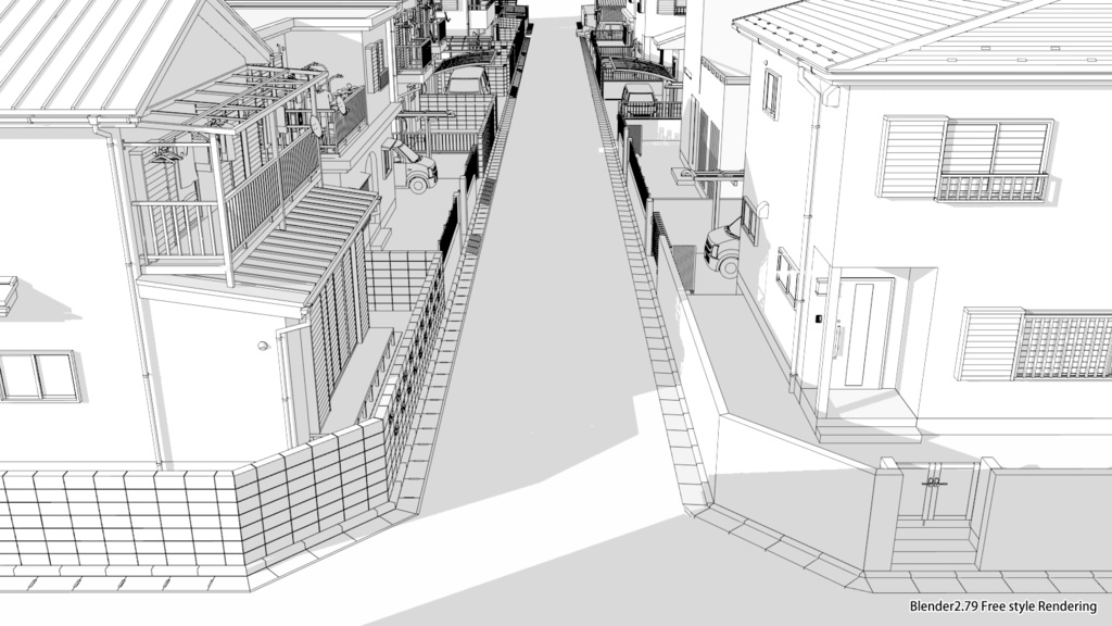 一軒家3D15軒/アパートマンション3D10軒セット