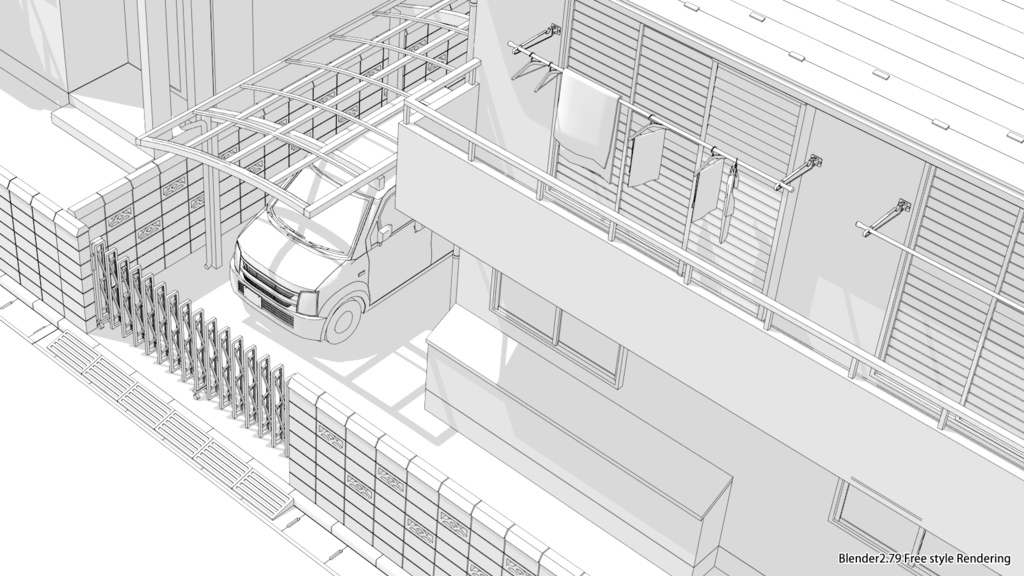 一軒家3D15軒/アパートマンション3D10軒セット