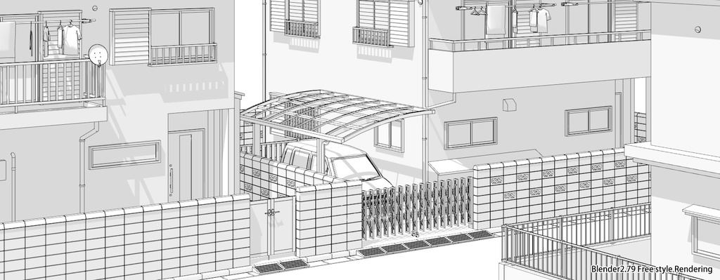一軒家3D15軒/アパートマンション3D10軒セット