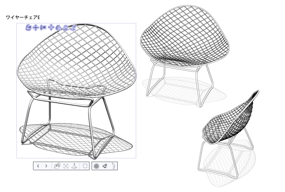 ワイヤーチェアセット