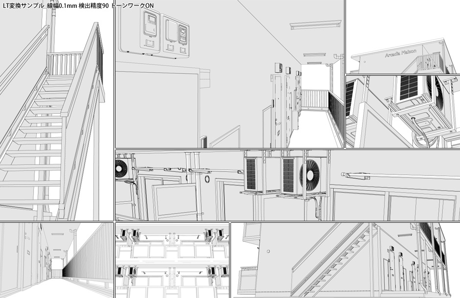 ワンルーム内観外観セット