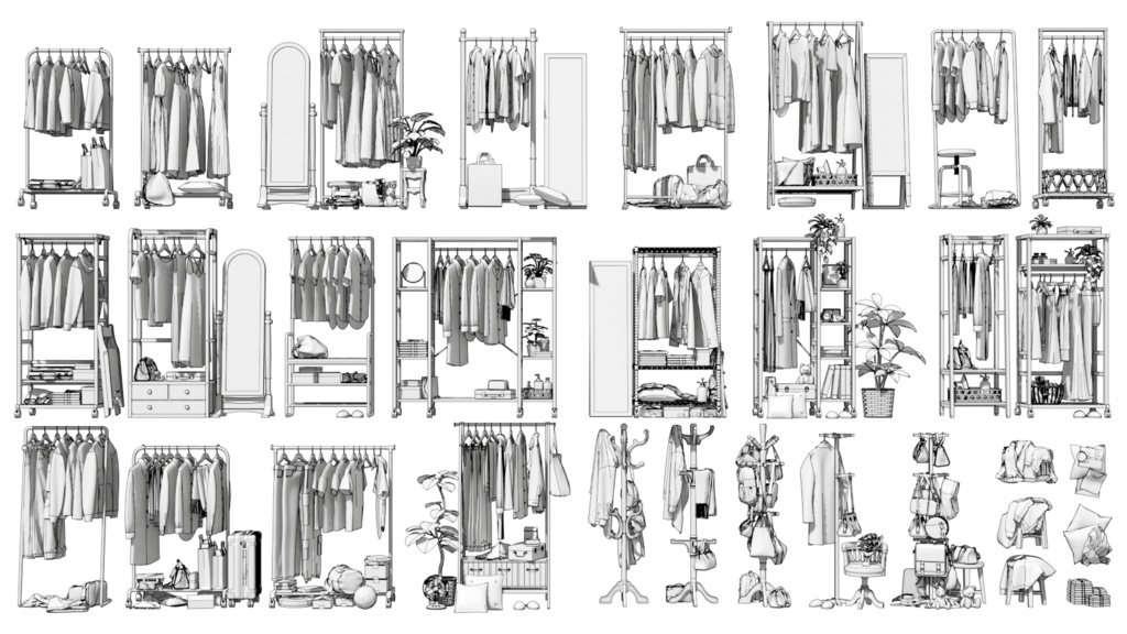 衣類3D素材463点セット