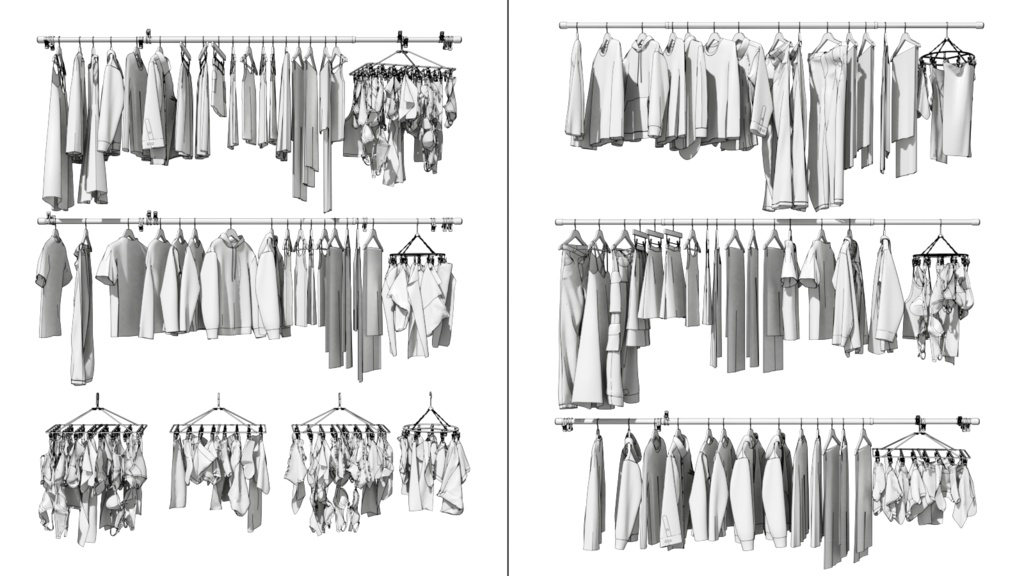 衣類3D素材463点セット