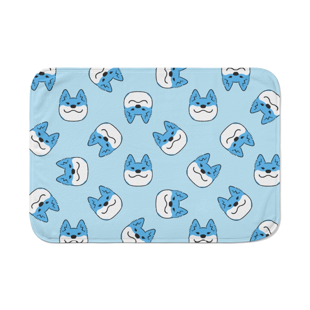 隣のシバは青いブランケット