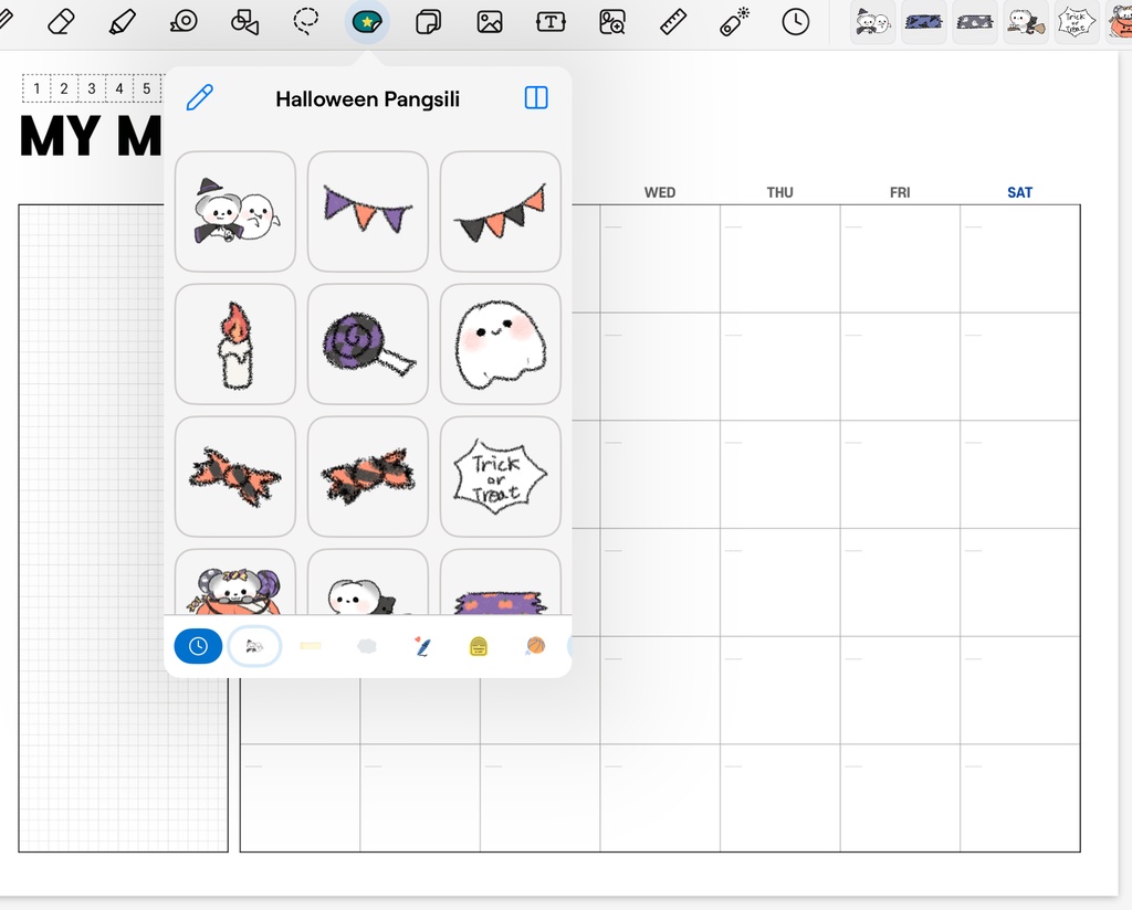 Pangsili Halloween ステッカーセット(44種)