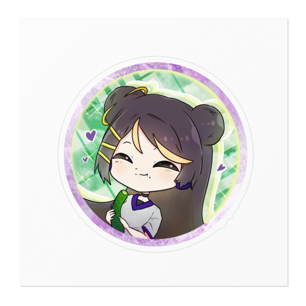 月子ときゅうりステッカー