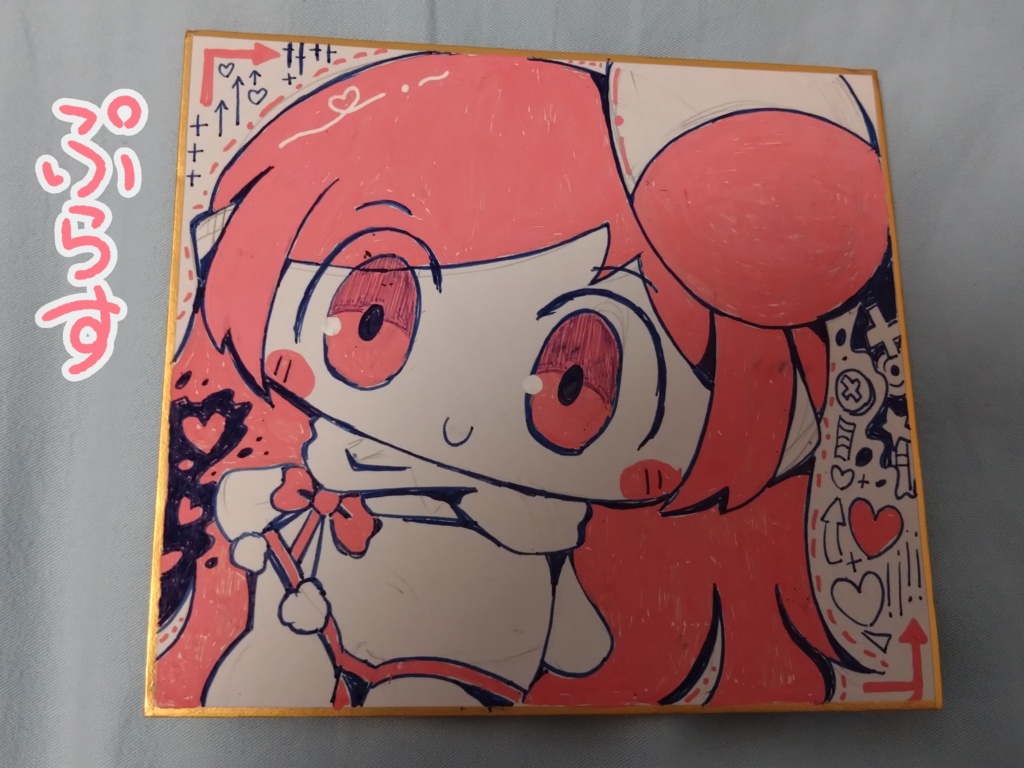 オリキャライラストミニ色紙①