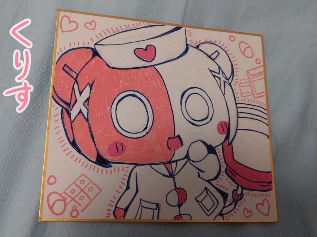 オリキャライラストミニ色紙①