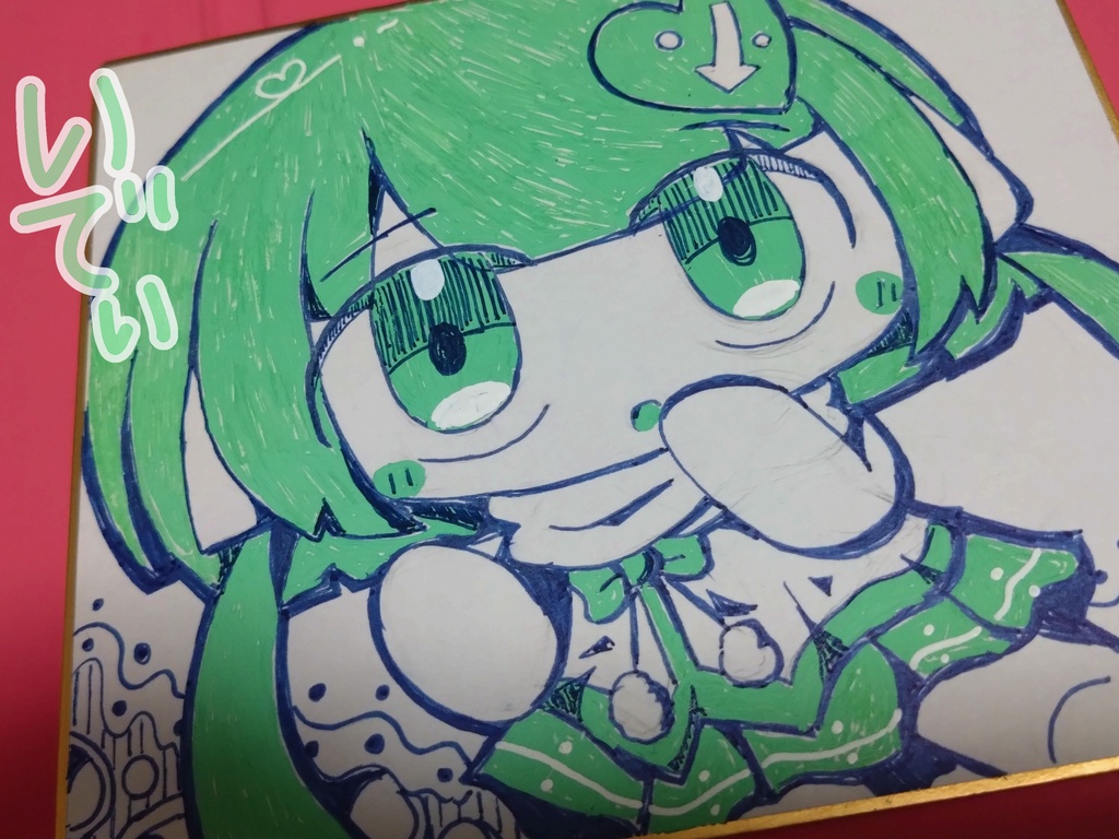 オリキャライラストミニ色紙①