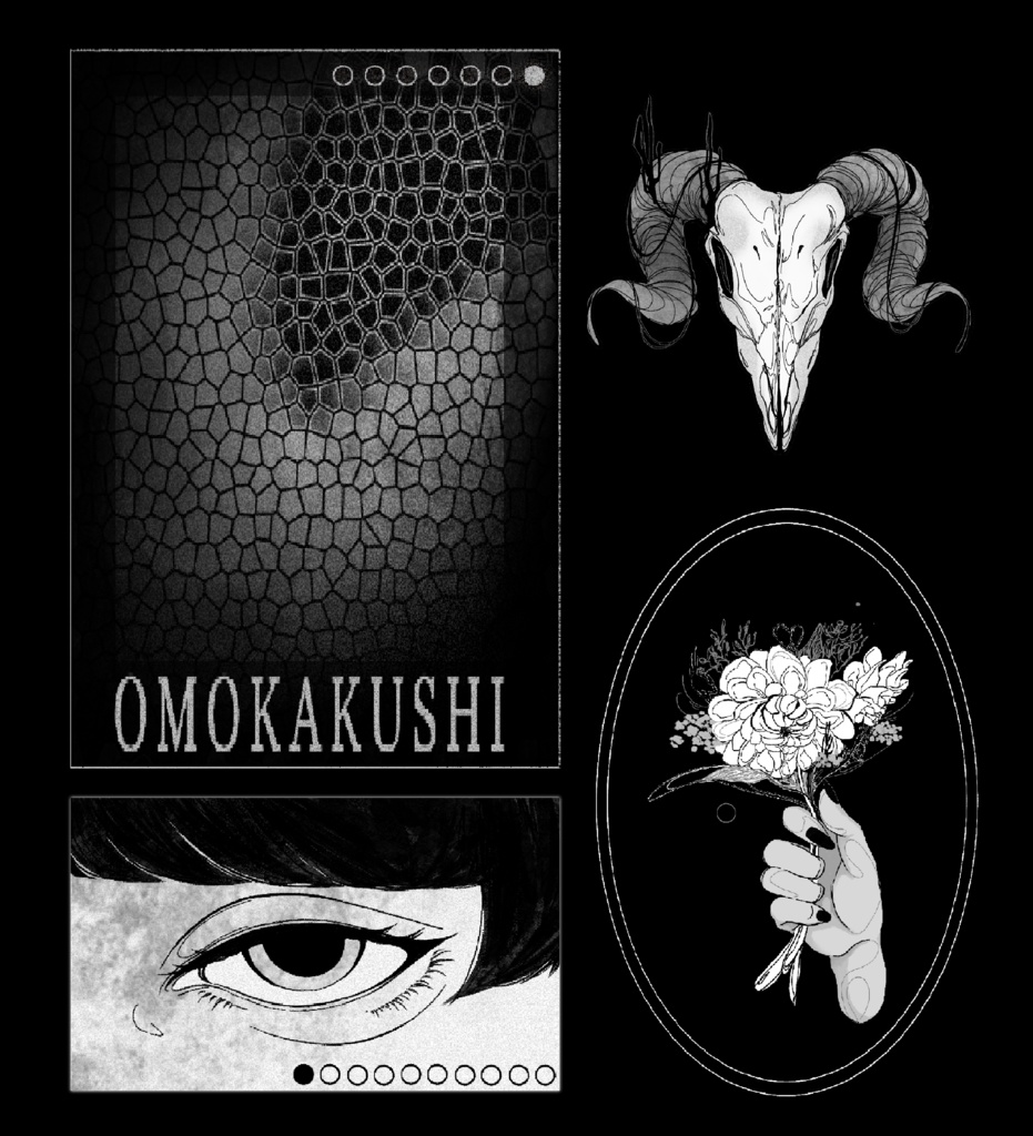 omokakushiステッカー4枚セット