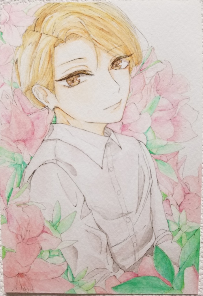 ツツジ(ポストカードサイズ原画)