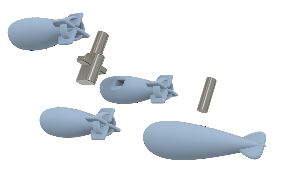 サカバンバクダンと増槽STLデータ(sakaban-bombs and expansion-tank)