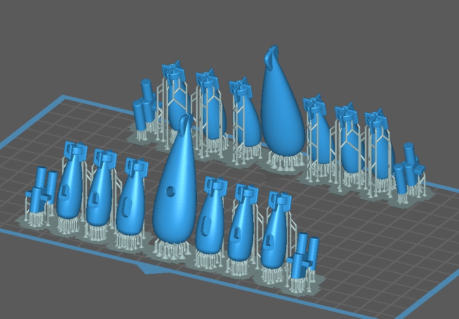 サカバンバクダンと増槽STLデータ(sakaban-bombs and expansion-tank)