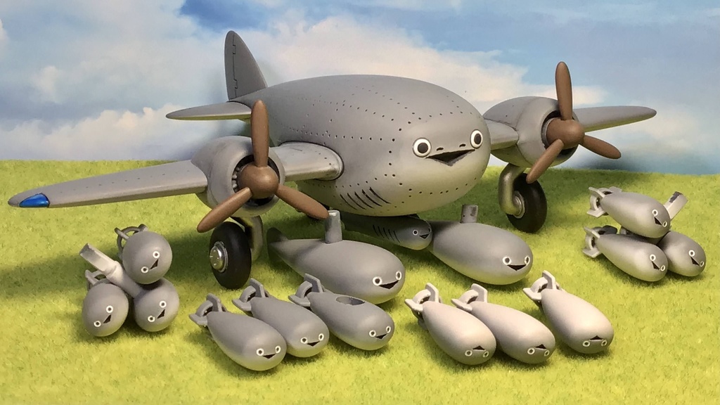 サカバンバクダンと増槽STLデータ(sakaban-bombs and expansion-tank)