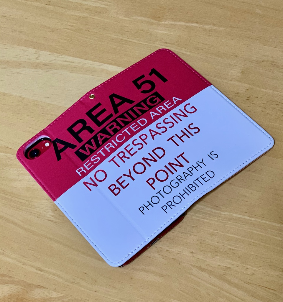 AREA51立ち入り禁止看板風iPhone8/7/SE2ケース