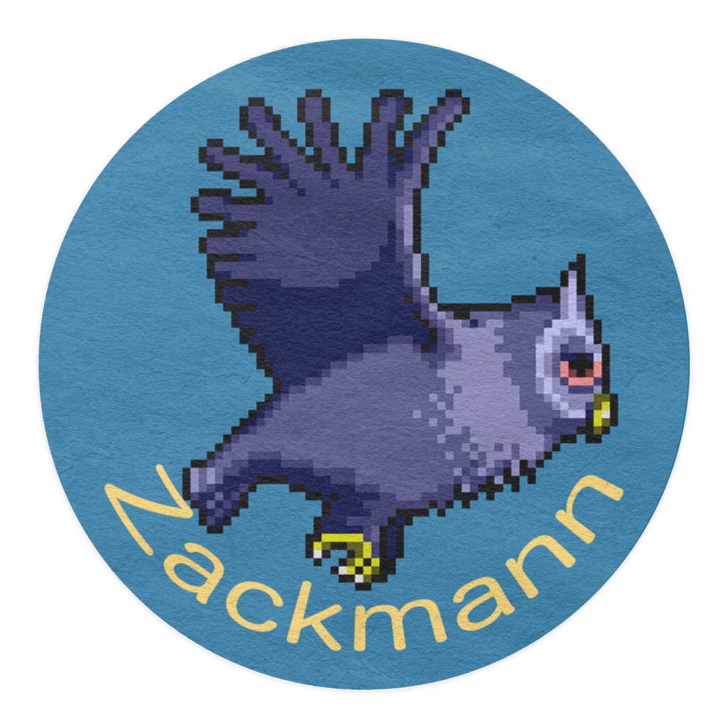 スナネズミのドット絵マステ(ダークブルー)