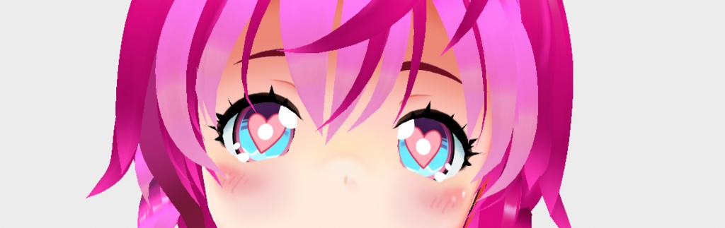 [無料/Free]【VRoid】Lovely Heart Anime  Blue Eyes Texture