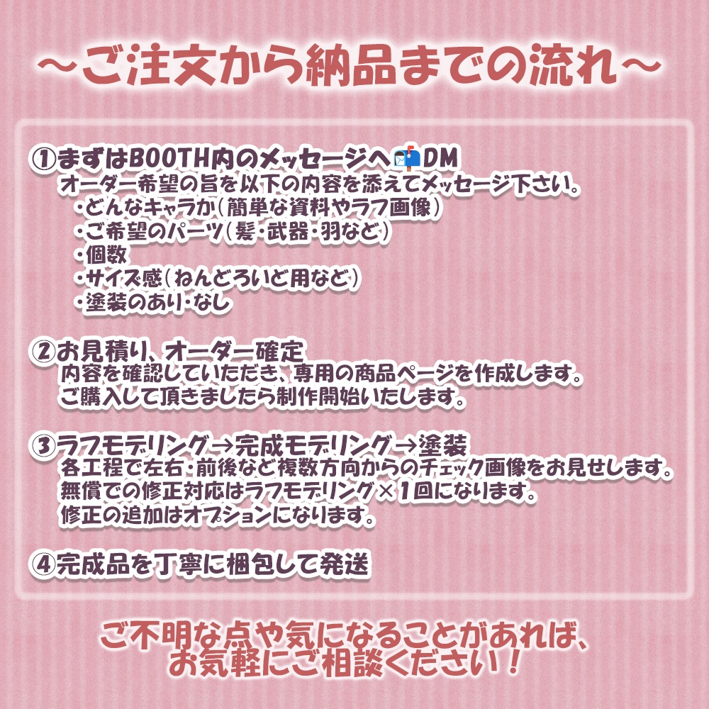 ねんどろいどの髪やドール小物など!立体パーツ作ります!
