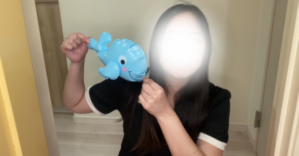 イルカ？のエアーマスコット膨らましてみた