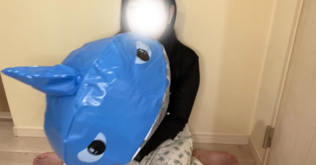 サメビーチボール膨らまして遊んでみた🦈