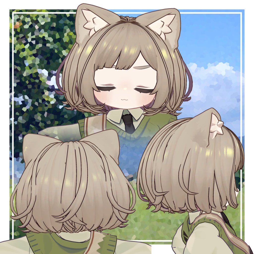 ふわわんぼぶ【キプフェル・まめひなた対応髪型】