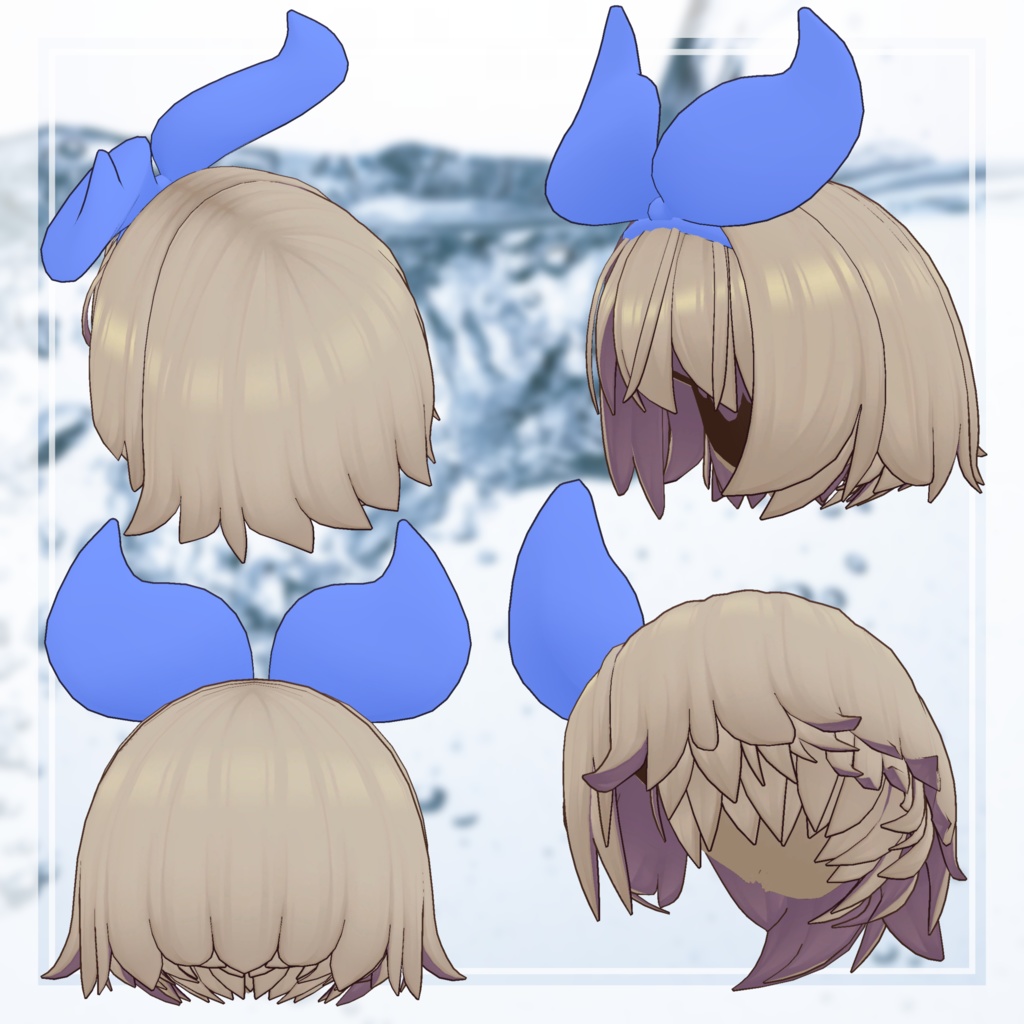 【MA対応】おっきいりぼんしょーとへあ【8アバター対応】