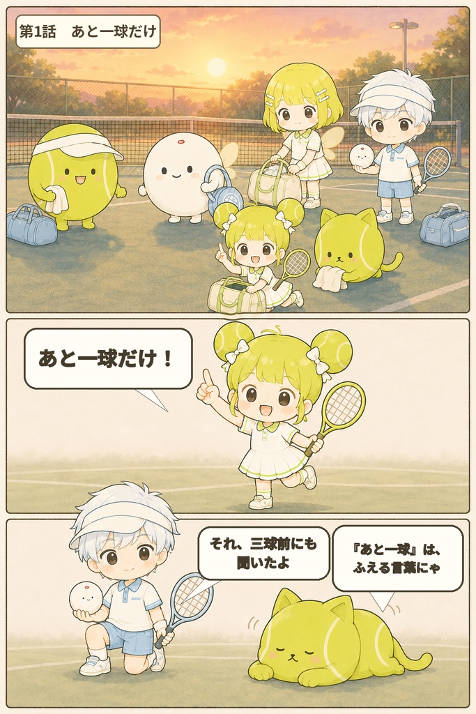 『テニスのおともだち』 第1話「あと一球だけ」