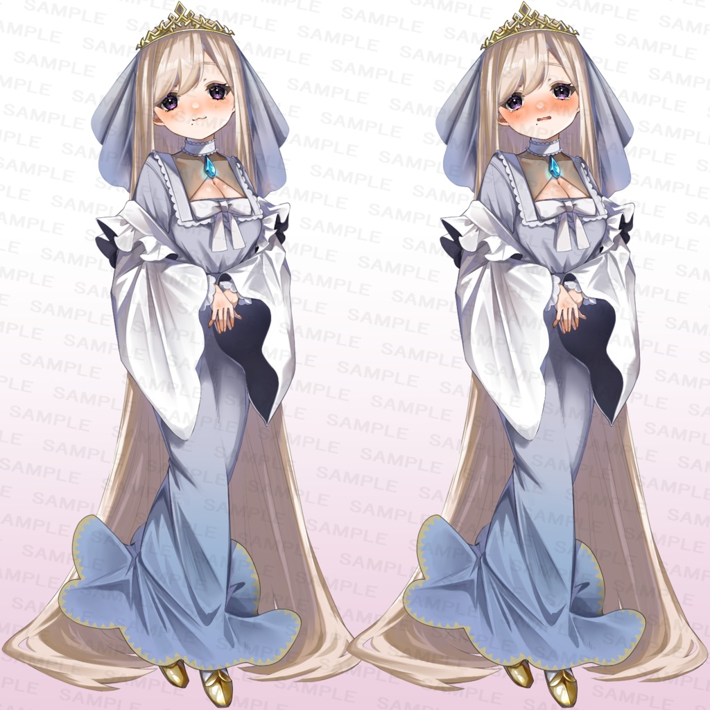 立ち絵素材『マーメイドドレスの王女』