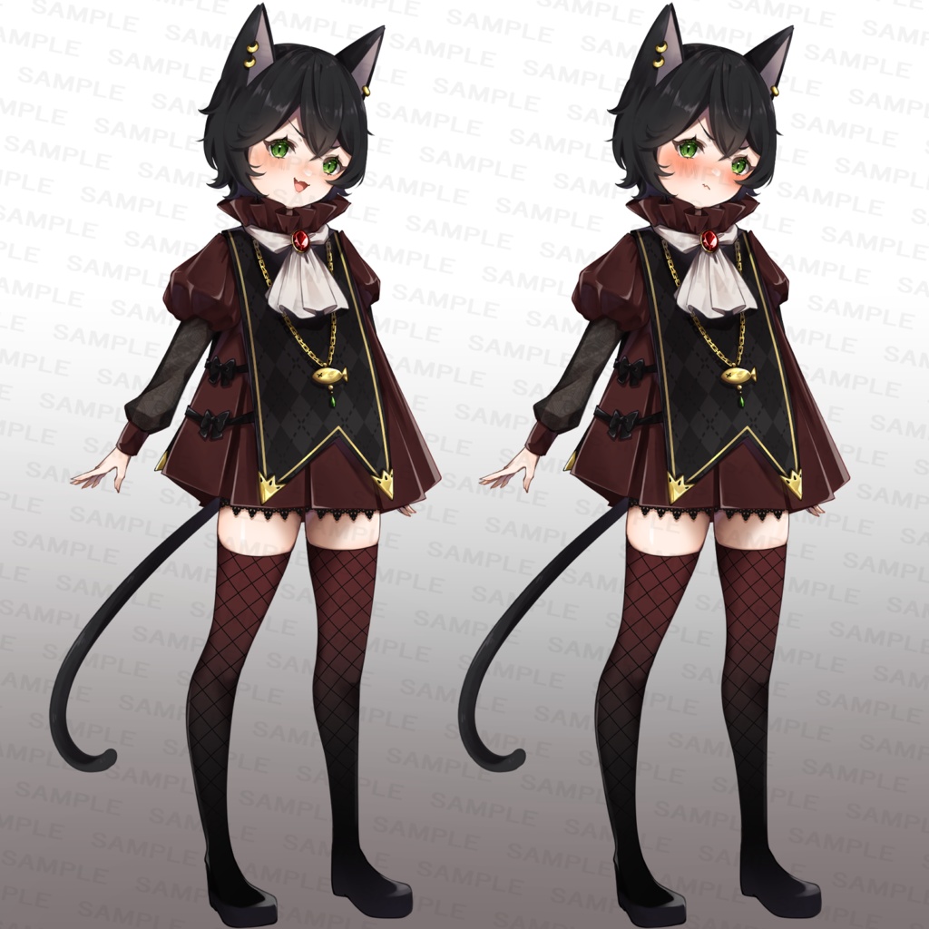 立ち絵素材『黒猫』