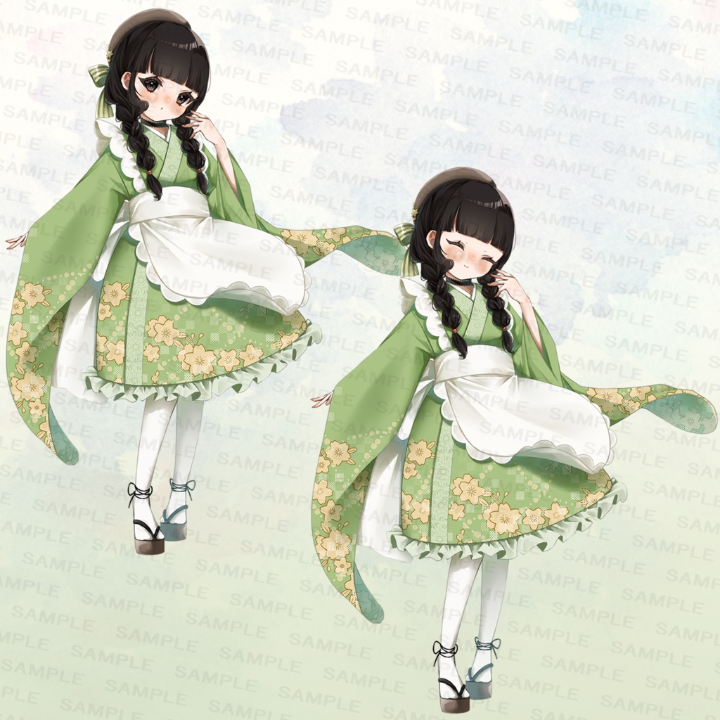 立ち絵素材『和メイド』