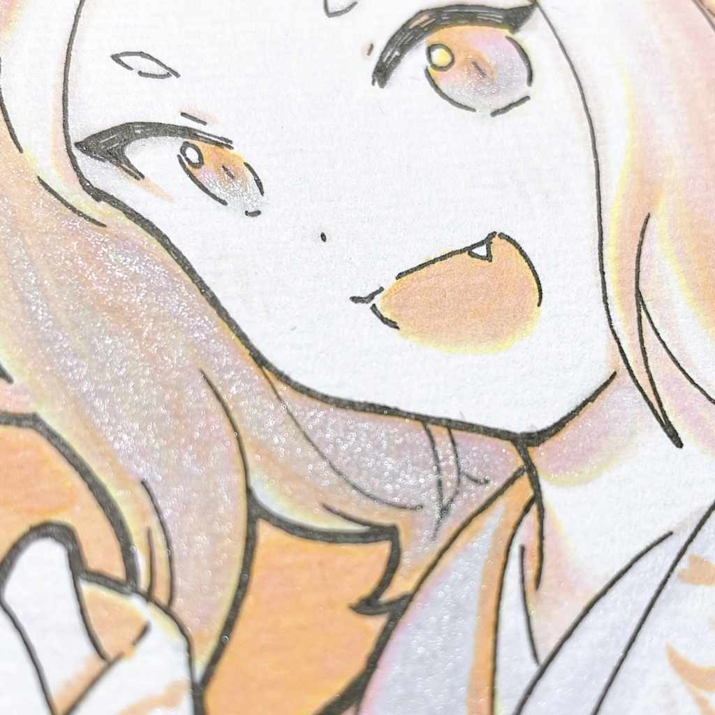 【原画】春色華虎【ミニ色紙】