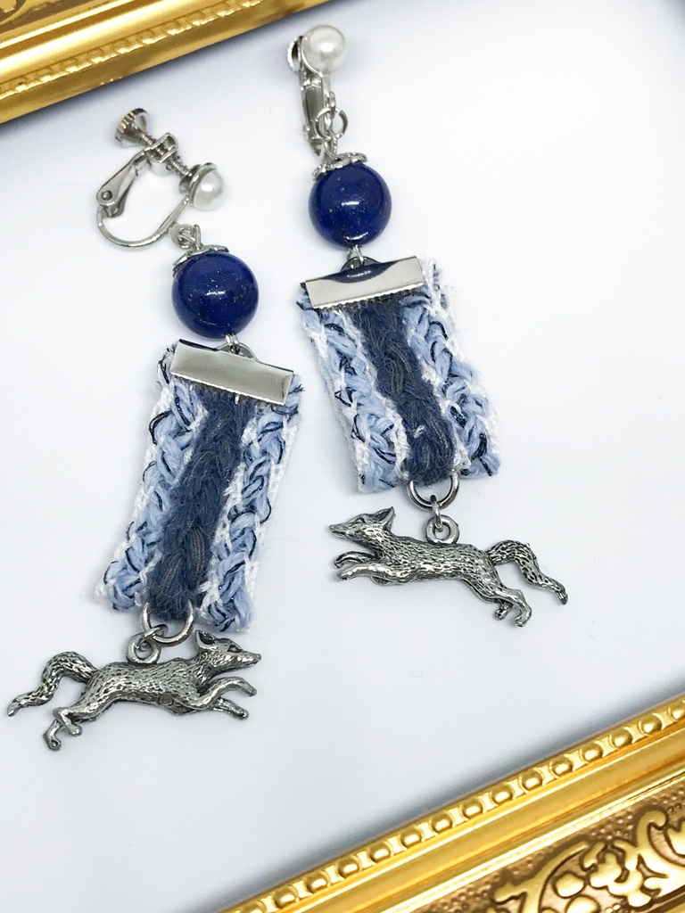 刀剣乱舞 イメージイヤリング【小狐丸/鳴狐/白山吉光】