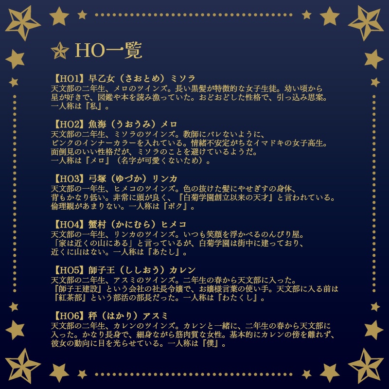 ペアマーダーミステリー『供花に命を』