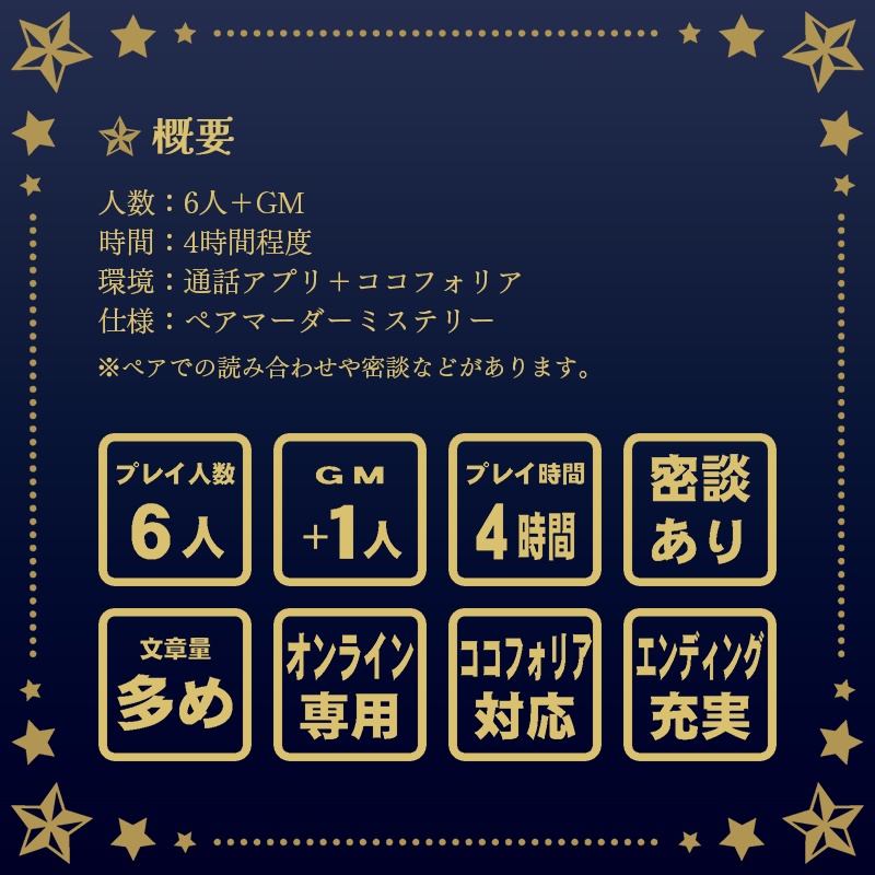 ペアマーダーミステリー『供花に命を』