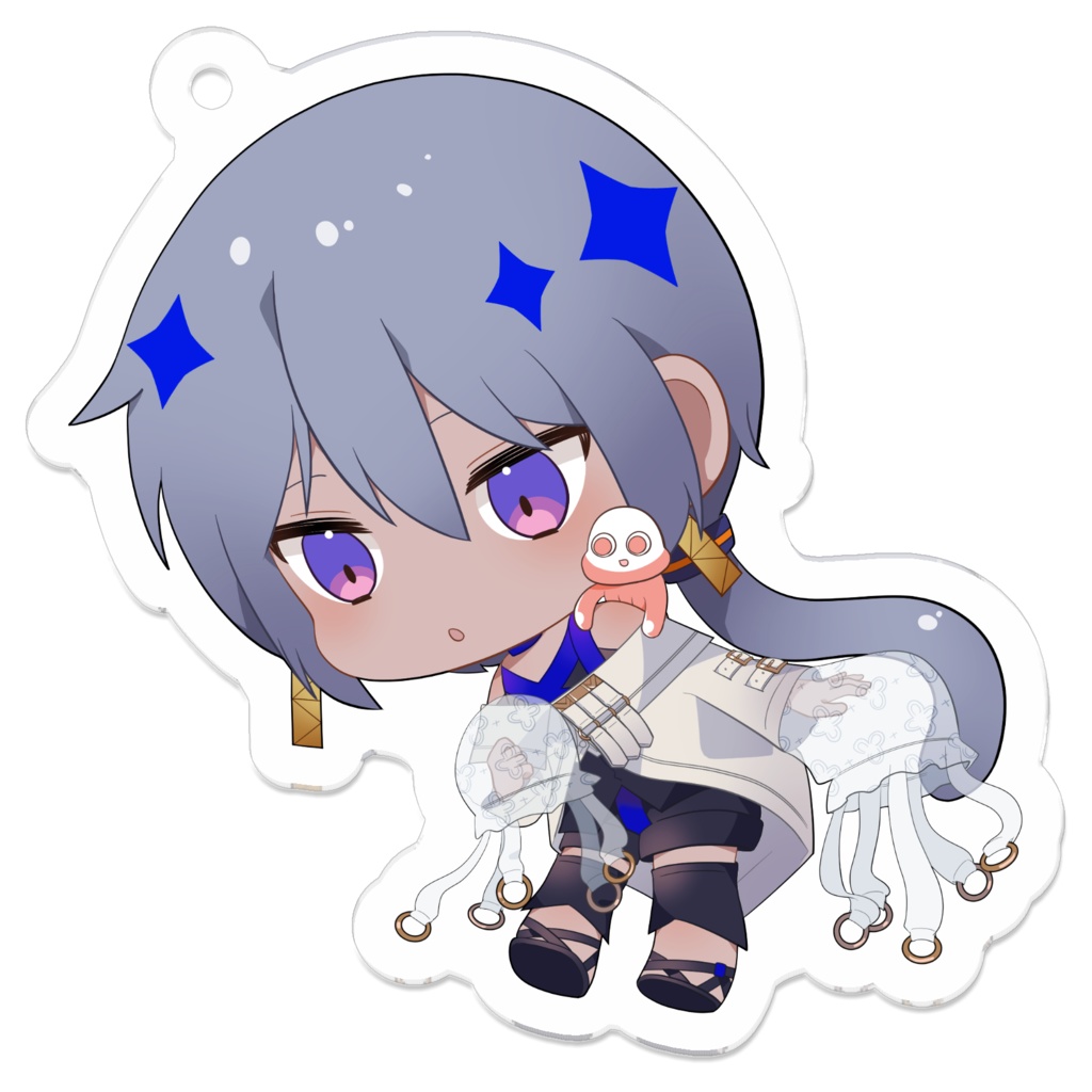 【非公式】きょとん烏星 アクリルキーホルダー