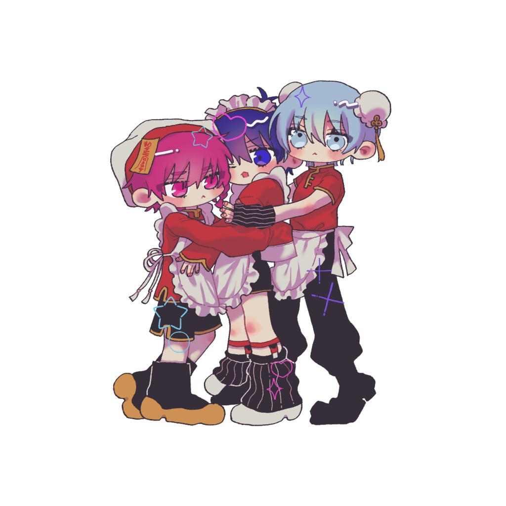 【ミニ版】🧊‪🌱‬🦈チャイナメイドアクキー