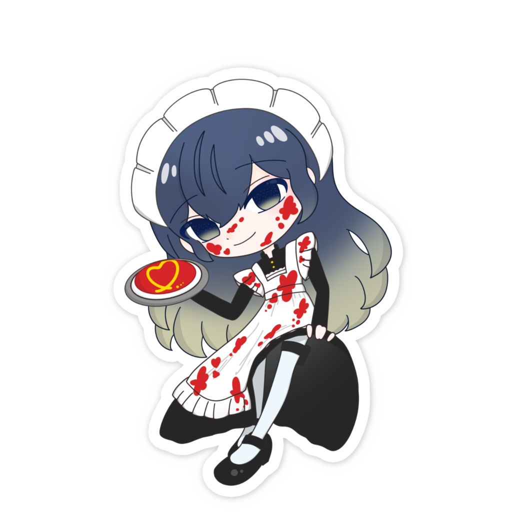 【季節限定販売-spring-】ケチャまみれメイドよるちゃんステッカー