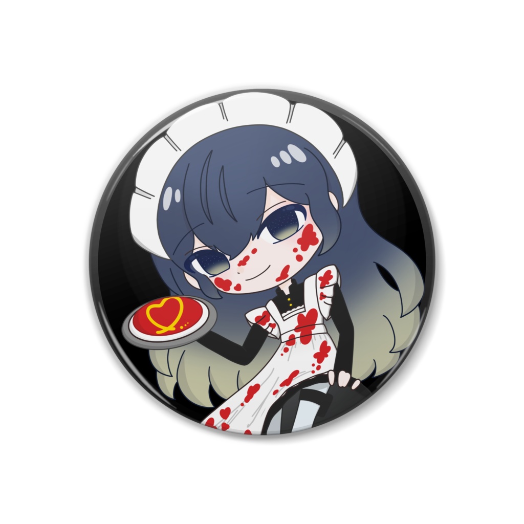 【季節限定販売-spring-】ケチャまみれメイドよるちゃん缶バッジ