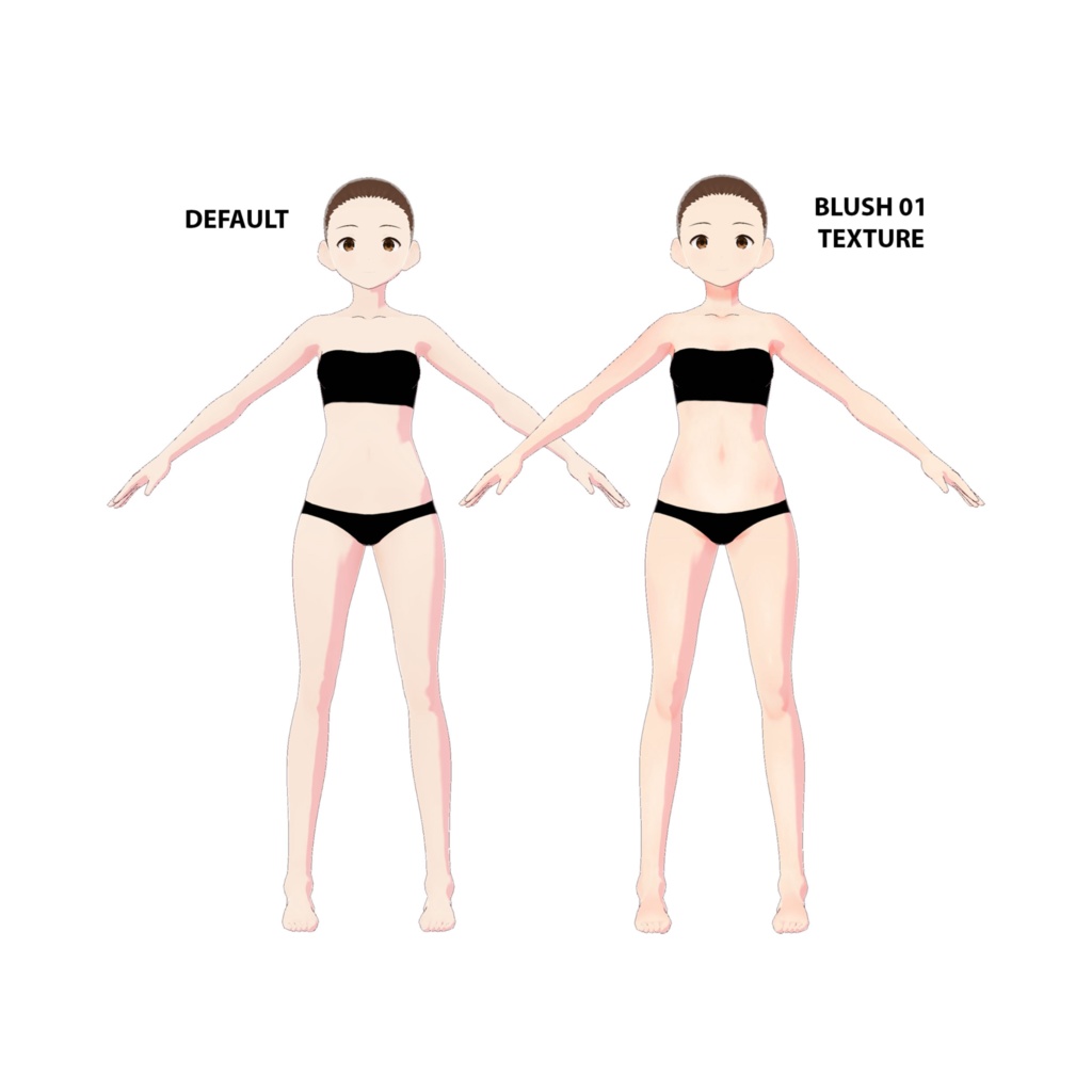 Free VRoid Skintone Body Pack ~ 41 Skin Tone Body Imports + Textures